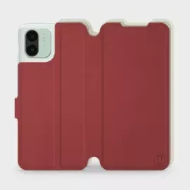 Hülle für Xiaomi Redmi A2 Plus - Farbe Dunkelrot mit Platin