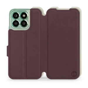 Hülle für Huawei Honor X8b - Farbe Burgund mit Platin