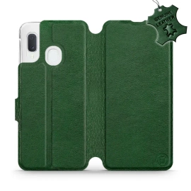 Hülle für Samsung Galaxy A20e - Farbe Green Leather