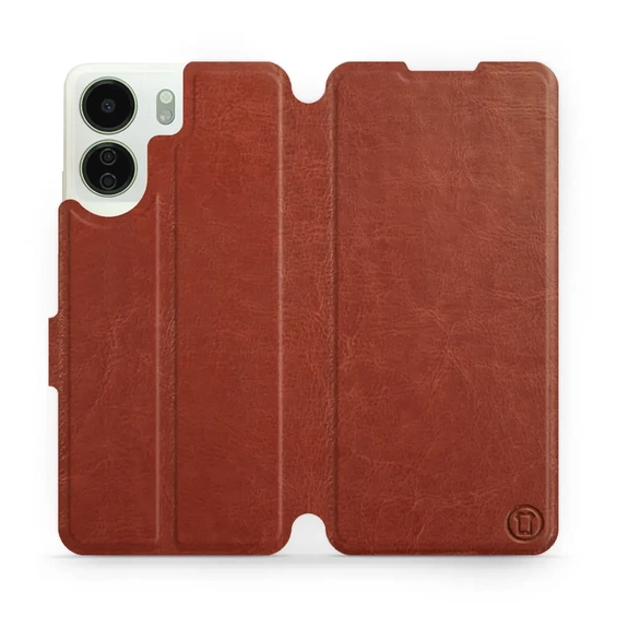 Hülle für Xiaomi Redmi 13C - Farbe Brown&Orange