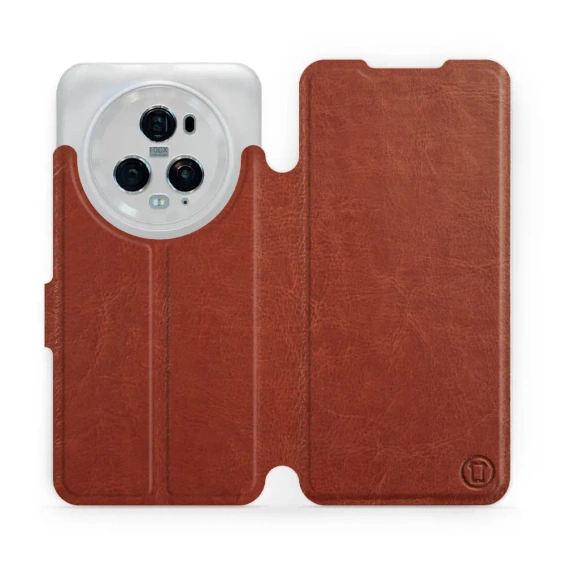 Hülle für Huawei Honor Magic5 Pro 5G - Farbe Brown&Orange