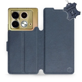 Hülle für Infinix Note 40 - Farbe Blue Leather