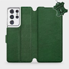 Hülle für Samsung Galaxy S21 Ultra - Farbe Green Leather