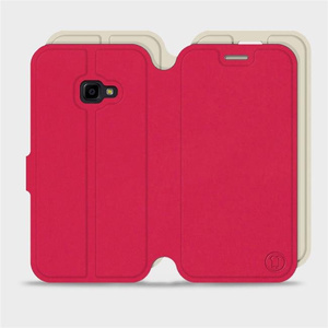 Hülle für Samsung Galaxy Xcover 4 - Farbe Rot mit Platin