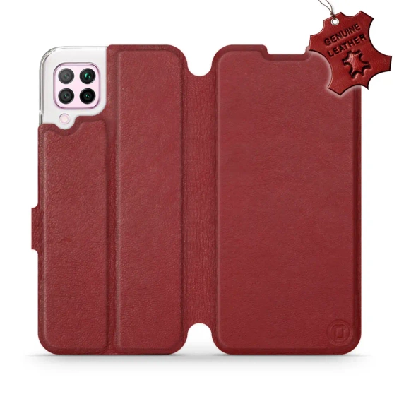 Hülle für Huawei P40 Lite - Farbe Dark Red Leather