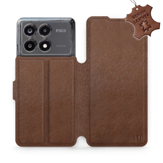 Hülle für Xiaomi POCO X6 Pro - Farbe Brown Leather