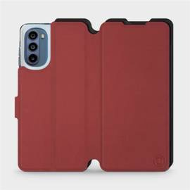 Hülle für Motorola Moto G62 5G - Farbe Dunkelrot mit Schwarz