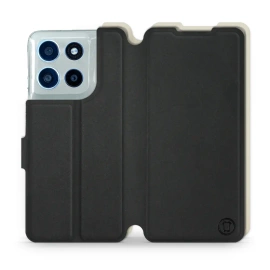 Hülle für Motorola Moto G56 5G - Farbe Schwarz mit Platin