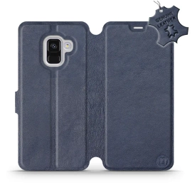 Hülle für Samsung Galaxy A8 2018 - Farbe Blue Leather