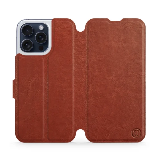 Hülle für Apple iPhone 15 Pro Max - Farbe Brown&Orange