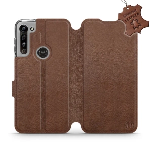 Hülle für Motorola Moto G8 Power - Farbe Brown Leather