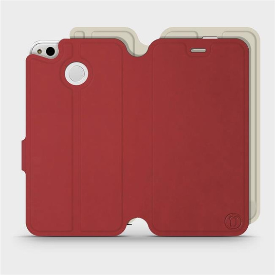 Hülle für Xiaomi Redmi 4X - Farbe Dunkelrot mit Platin