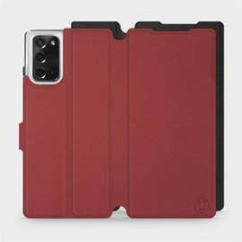 Hülle für Samsung Galaxy Note 20 - Farbe Dunkelrot mit Schwarz