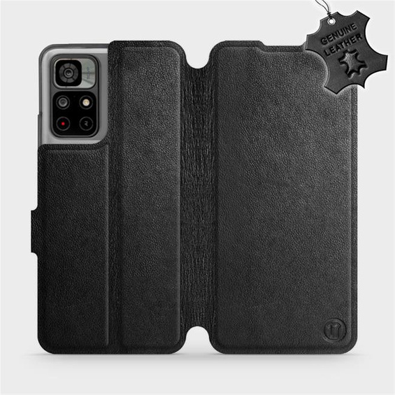 Hülle für Xiaomi Redmi Note 11 - Farbe Black Leather