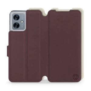 Hülle für Motorola Moto G54 5G - Farbe Burgund mit Platin