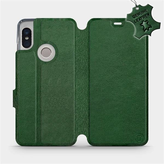 Hülle für Xiaomi Redmi Note 5 - Farbe Green Leather