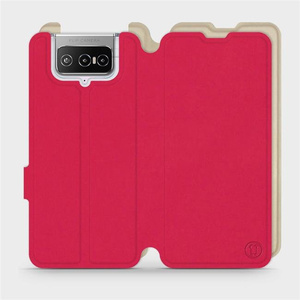 Hülle für Asus Zenfone 7 ZS670KS - Farbe Rot mit Platin