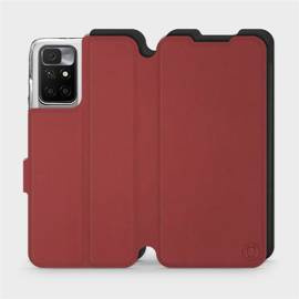 Hülle für Xiaomi Redmi 10 - Farbe Dunkelrot mit Schwarz