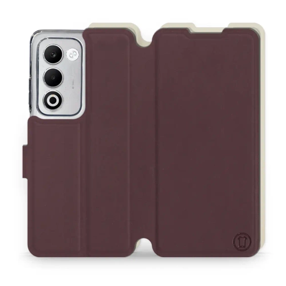 Hülle für OPPO A5 5G - Farbe Burgund mit Platin