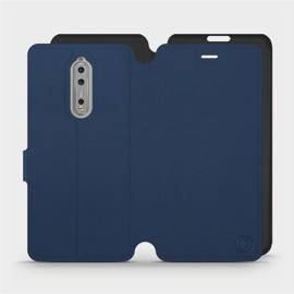 Hülle für Nokia 8 - Farbe Marine mit Schwarz