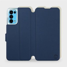 Hülle für OPPO RENO 5 5G - Farbe Marineblau mit Platin