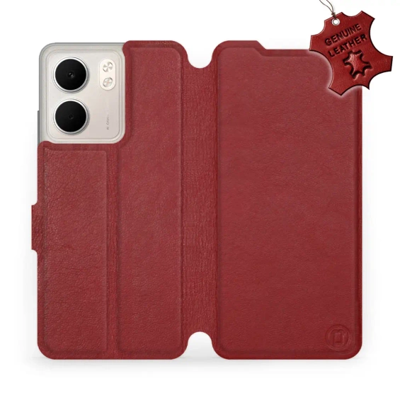 Hülle für OPPO A5x - Farbe Dark Red Leather