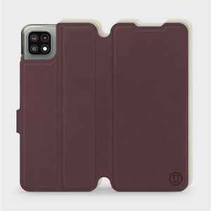 Hülle für Samsung Galaxy A22 5G - Farbe Burgund mit Platin