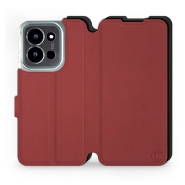 Hülle für Xiaomi Poco C85 5G - Farbe Dunkelrot mit Schwarz