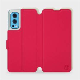 Hülle für OnePlus Nord 2 5G - Farbe Rot mit Platin