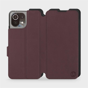 Hülle für Xiaomi Mi 11 Lite - Farbe Burgund mit Schwarz