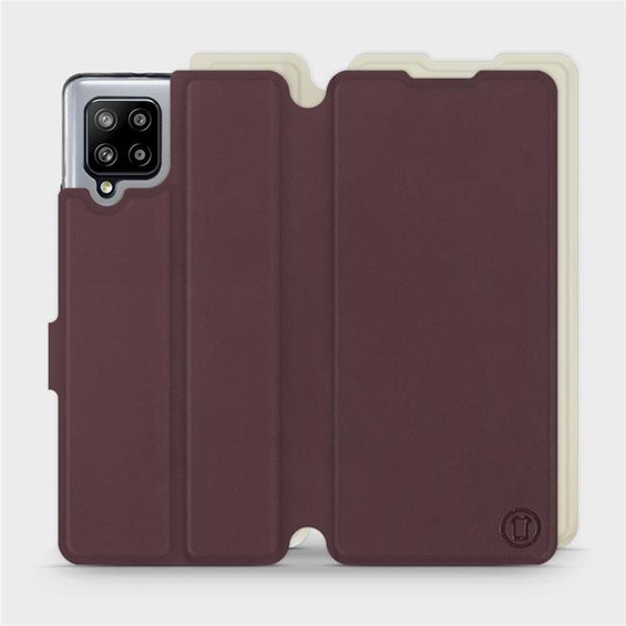 Hülle für Samsung Galaxy A42 - Farbe Burgund mit Platin