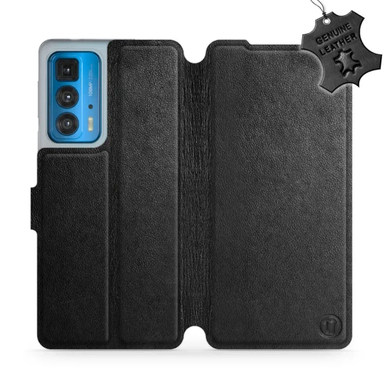 Hülle für Motorola Edge 20 Pro - Farbe Black Leather