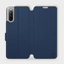 Hülle für Sony Xperia 10 III - Farbe Marineblau mit Platin