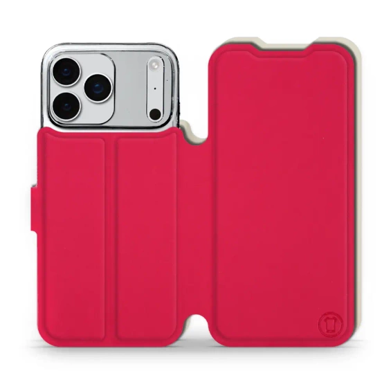 Hülle für Apple iPhone 17 Pro Max - Farbe Rot mit Platin