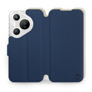 Hülle für Huawei Pura 70 - Farbe Marineblau mit Platin