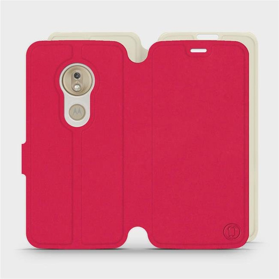 Hülle für Motorola Moto G7 Play - Farbe Rot mit Platin