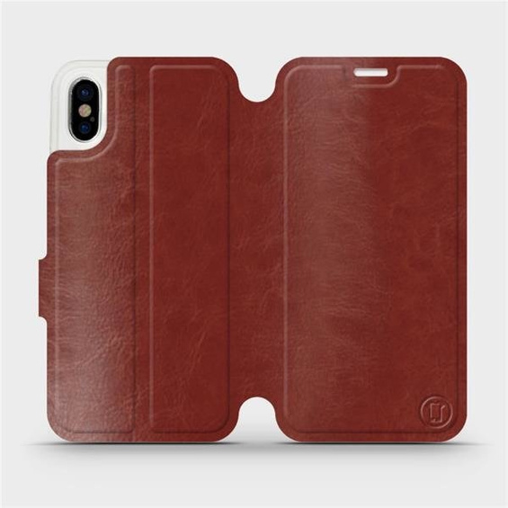 Hülle für Apple iPhone X - Farbe Brown&Orange