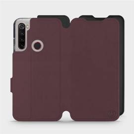 Hülle für Xiaomi Redmi Note 8 2021 - Farbe Burgund mit Schwarz