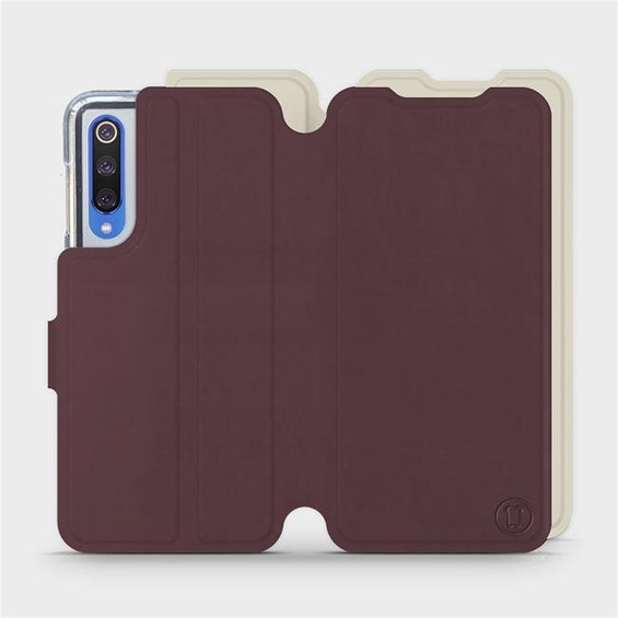 Hülle für Xiaomi Mi 9 SE - Farbe Burgund mit Platin