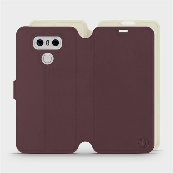 Hülle für LG G6 - Farbe Burgund mit Platin