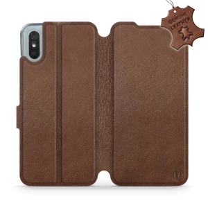 Hülle für Xiaomi Redmi 9A - Farbe Brown Leather