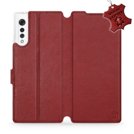 Hülle für LG Velvet - Farbe Dark Red Leather