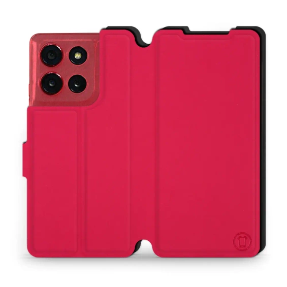 Hülle für Motorola Moto G86 Power 5G - Farbe Rot mit Schwarz
