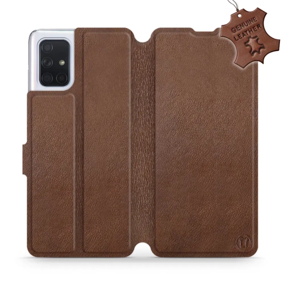 Hülle für Samsung Galaxy A71 - Farbe Brown Leather