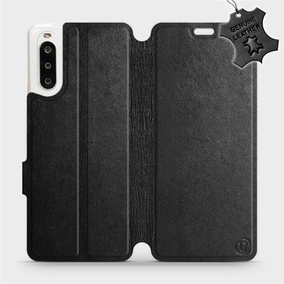 Hülle für Sony Xperia 10 II - Farbe Black Leather
