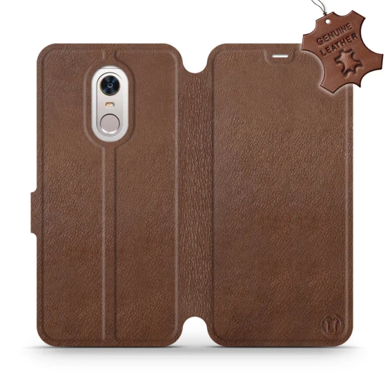 Hülle für Xiaomi Redmi 5 Plus - Farbe Brown Leather
