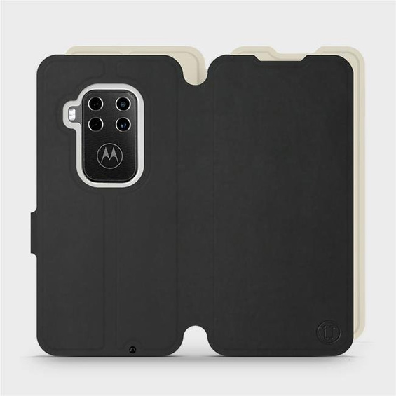Hülle für Motorola One Zoom - Farbe Schwarz mit Platin