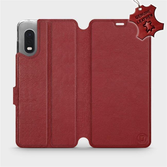 Hülle für Samsung Galaxy Xcover Pro - Farbe Dark Red Leather