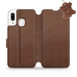 Hülle für Samsung Galaxy A40 - Farbe Brown Leather