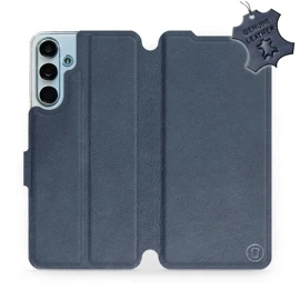 Hülle für Samsung Galaxy M55 5G - Farbe Blue Leather